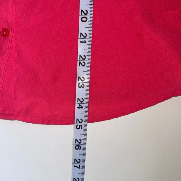 Express The Portofino Shirt Hot Pink Collared Button Down Blouse Small Women’s - Picture 7 of 10